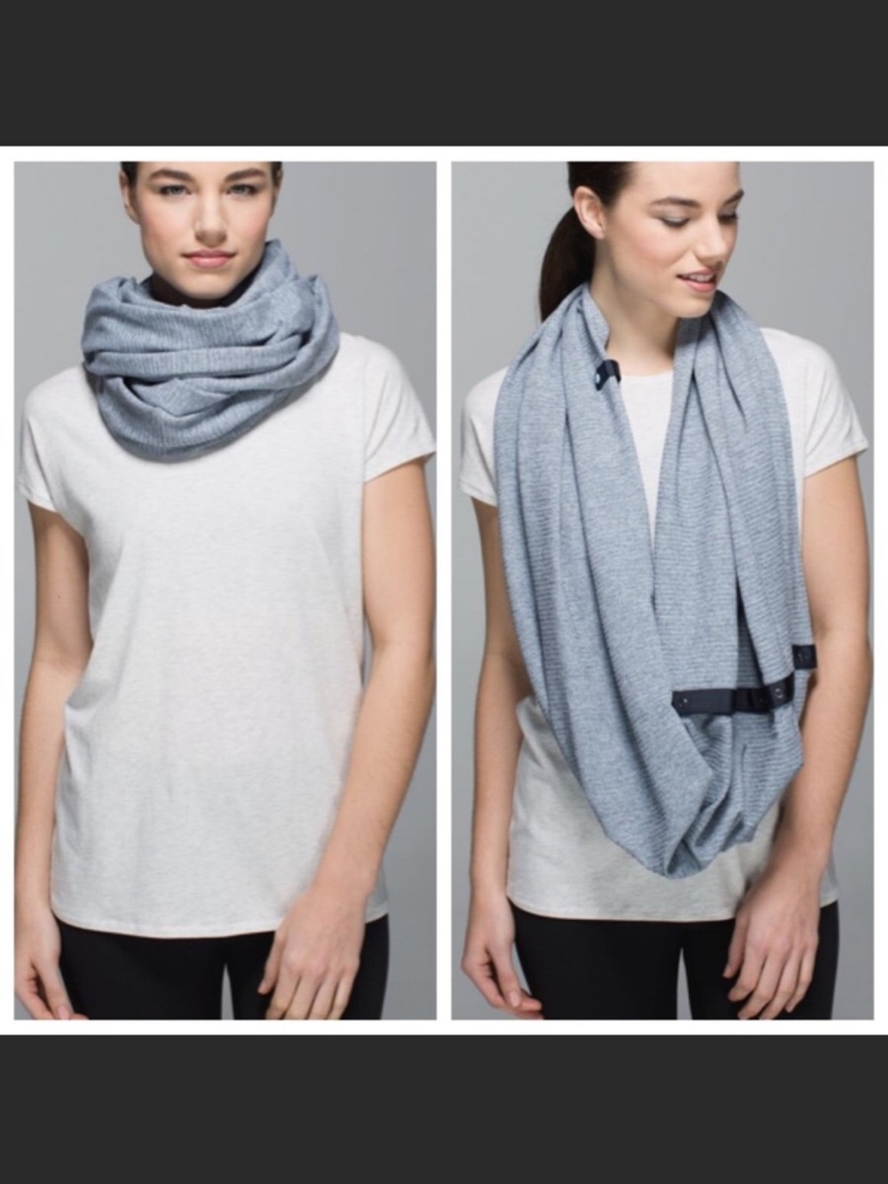 Lululemon Vinyasa Scarf Mini Check Pique Caspian Blue Heathered Inkwell